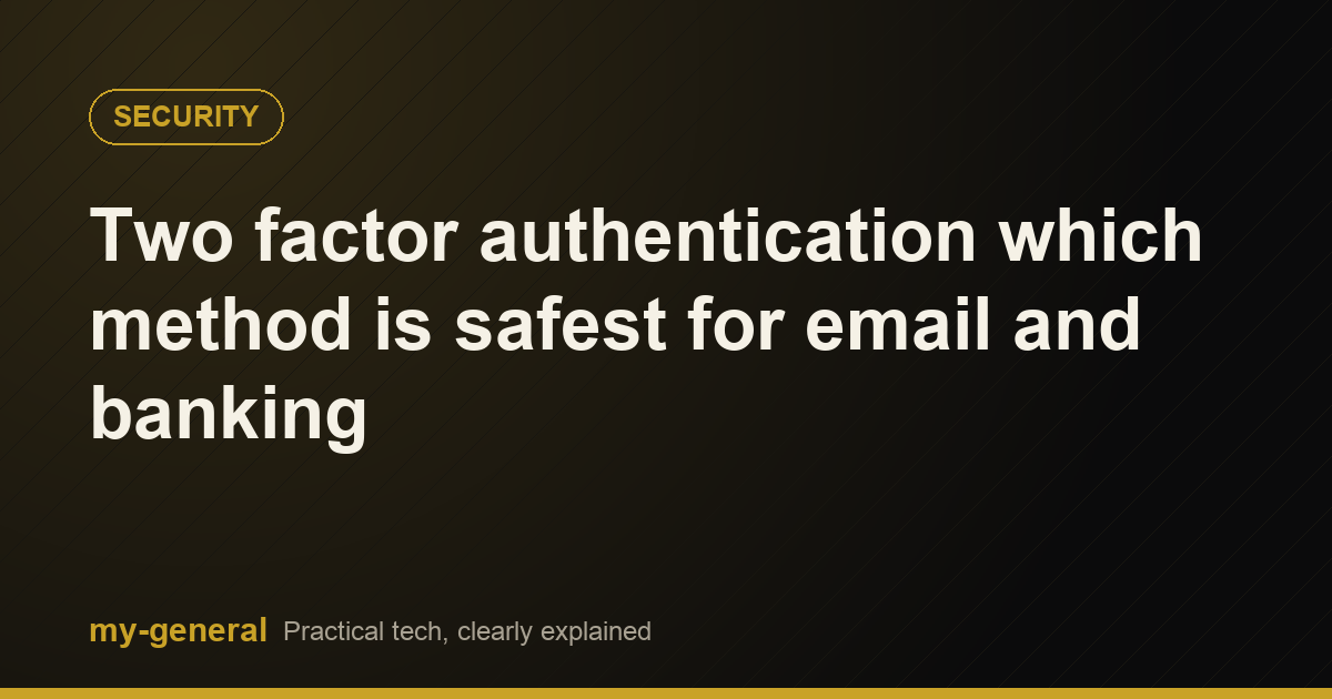 Two factor authentication which method is safest for email and banking