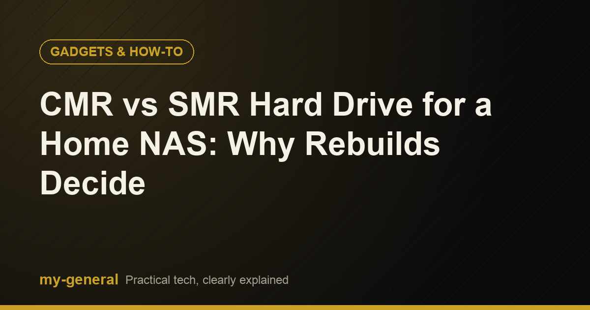 CMR vs SMR Hard Drive for a Home NAS: Why Rebuilds Decide CMR vs SMR Hard Drive for a Home NAS: Why Rebuilds Decide